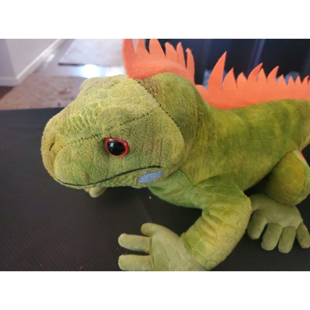 Wild Republic Iguana 24" Plush Green & Orange Lizard Stuffed Animal - Picture 3 of 8